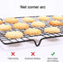 Lamoutor 2Pcs Metal Kitchen Baking Cooling Rack Square Wire Cooling Rack for Cake and Meat 10 x 11 inches (Black)...