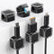 Magnetic Cable Clips, 6 Pack Under Desk Cable Management, Strong Cord Holder for Nightstand, Hide Phone USB Cable for Car Home Office Kitchen Offi...