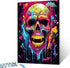 Aihonmin DIY Paint by Numbers,Sugar Skull Day of The Dead,Abstract Canvas Oil Painting Kit for Kids&Adults,16X20 Drawing Paintwork Acrylic Pigment...