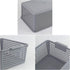 Farmoon Grey Plastic Weave Organizer Basket, 3 Packs Plastic Storage Baskets...