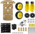YIKESHU 2WD Smart Robot Car Chassis Kit with Speed Encoder Battery Box 2 Wheels Arduino Microbit Raspberry Pi DIY Toy Adult Age 16+...