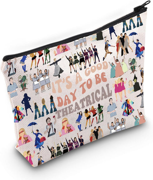 WCGXKO Broadway Musical Gift It’s A Good Day To Be Theatrical Musical Theatre Gift Makeup Bag (Be Theatrical)...