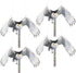 Owls to Keep Birds Away: 4Pcs Fake Owls with Reflective Tape for Garden Patio, Bird Scare Reflective Hanging Decoration to Keep Birds Pigeon Woodp...