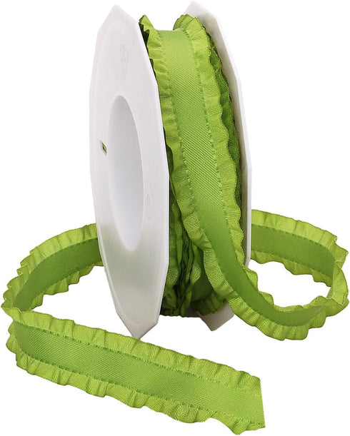 Morex Ribbon Double Ruffle Ribbon, 7/8-Inch by 16.5-Yard, Kiwi (96505/15-037)...