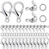 1250 Pieces Jewelry Making Accessories Set Includes 800 Pieces Open Jump Ring Connectors 300 Pieces Bead Tips Knot Covers and 150 Pieces Lobster C...