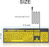 Large Print Computer Keyboard, Wired USB High Contrast Keyboard with Oversized Print Letters for Visually Impaired Low Vision Individuals (Yellow+...