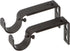 Ivilon Adjustable Brackets for Curtain Rods - for 1 or 1 1/8 Inch Rods. Set of 2 - Antique Black...
