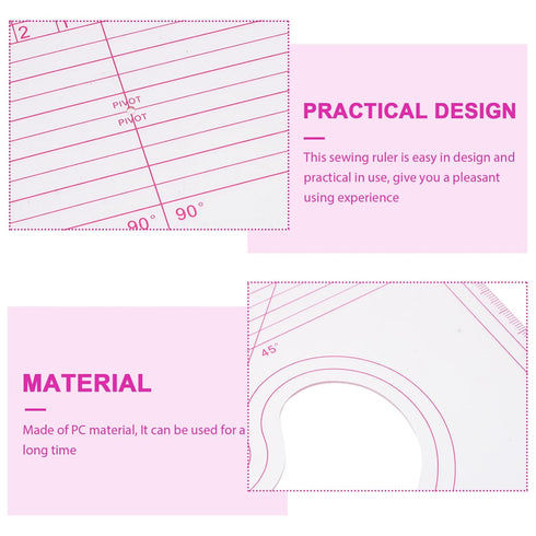 DOITOOL Sewing Pattern Maker Pattern Marking Ruler Fashion Design Ruler Garment Making Marking Curve Ruler for Pattern Making...
