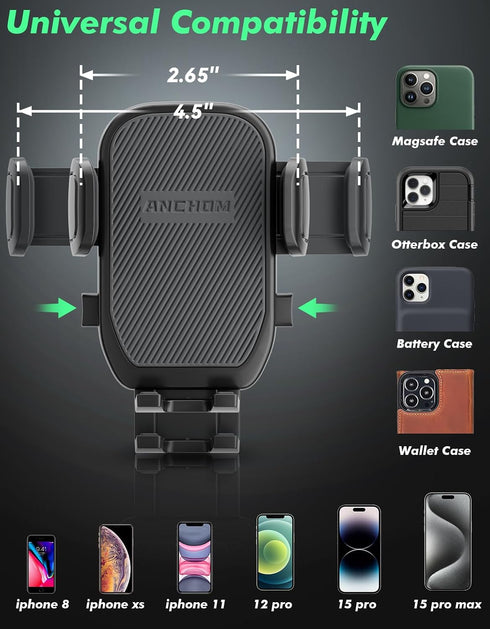 Cup Phone Holder for Car, Upgraded Car Phone Holder Phone Mount for Car with Expandable Base, Cell Phone Cradles Compatible with iPhone Samsung Al...