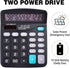 Solar Basic Desk Calculators with Big Buttons and Large Display, 12-Digit Calculators with Solar Power and AA Battery Dual Power Handheld Desktop ...