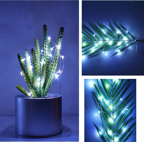 24 Pack 6.6ft 20 LED Mini String Lights Silver Wire Starry Lights for DIY Wedding Party Festival Halloween Christmas (Cool White)...