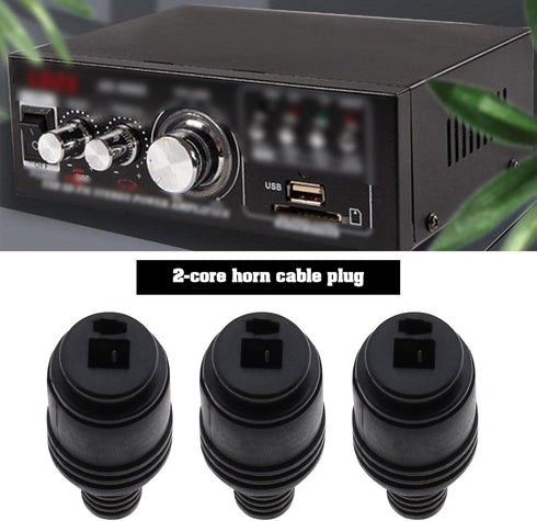 eMagTech 20PCS 2 Pin DIN Speaker Plug with Screw Terminals HiFi Loudspeaker Cable Connector for HiFi Loud Speaker Devices No Soldering 10PCS Male ...
