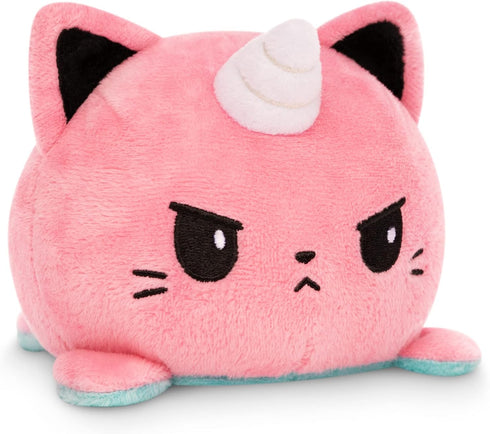 TeeTurtle - The Original Reversible Cat + Dog Plushie - Blue Puppicorn + Pink Kittencorn - Cute Sensory Fidget Stuffed Animals That Show Your Mood...