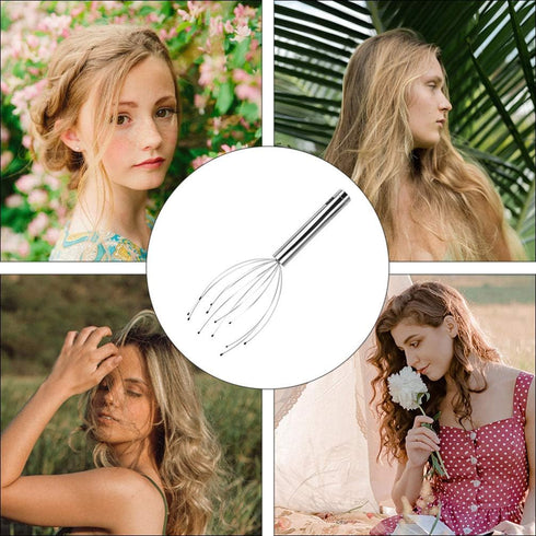 Healifty Head Massage Tingler Scalp Massager Scratcher Electric Gripper Claw Head Spa for Deep Relaxation Hair Stimulation for Women Men without B...