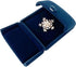 Brooch Present Box Premium Grade Navy Blue Velvet Jewelry Case Brooch Pin Badge Classic Design...