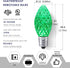 25 Pack C7 Multi Colored LED Replacement Christmas Light Faceted Bulbs, 0.72W, 2 SMD LEDs in Each Light Bulb, E12 Base, Commercial Grade Replaceme...