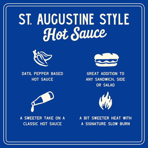 Hot Sauce by Zab's Sweet Heat St. Augustine Style (1 Pack, 6 Fl. Oz) | Signature Slow Burn from Rare Datil Peppers | Plant Based...