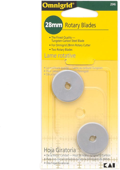 Omnigrid 28mm Refills, 2, Tungsten-Carbon Steel Rotary Blades, 28 mm, 2-Pack, Silver, 2 Count, (2046)...