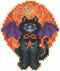 Mill Hill Bat Cat Beaded Counted Cross Stitch Ornament Kit 2023 Autumn Harvest MH182324...
