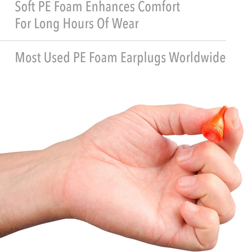 Howard Leight by Honeywell Maximum Disposable Earplugs Box, 200 Pair,Orange...