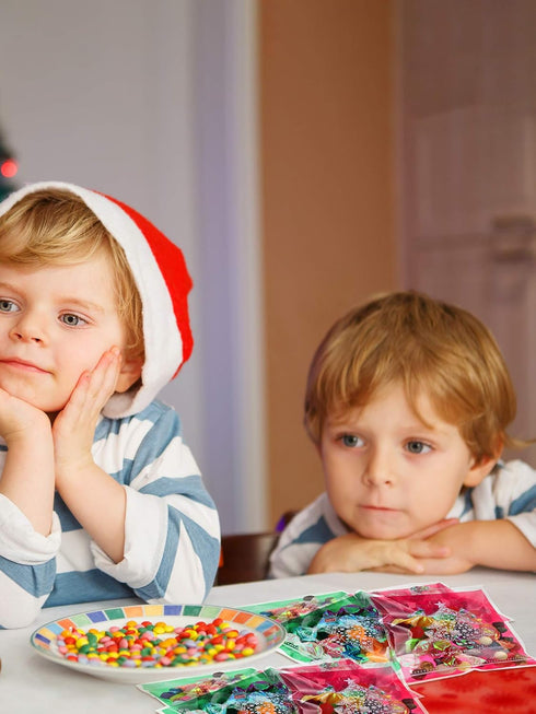 200 Pieces Christmas Treat Bags Clear Self-adhesive Candy Bags Cellophane Plastic Cookie Bags for Party Favors Christmas Decoration (Christmas Tre...