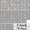 3 Inch Alphabet Letter Stencils for Painting - 70 Pack Letter and Number Stencil Templates with Signs for Painting on Wood, Reusable Alphabet Lett...