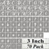3 Inch Alphabet Letter Stencils for Painting - 70 Pack Letter and Number Stencil Templates with Signs for Painting on Wood, Reusable Alphabet Lett...