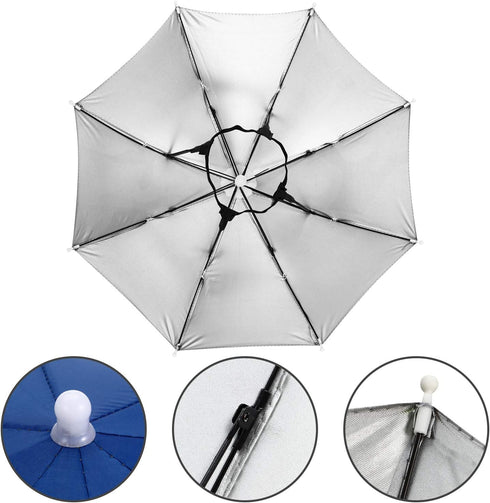 3 Pieces Rainbow Umbrella Hats Camouflage Fishing Cap Beach Umbrella Headband...