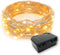 60 LEDs Warm White Color String Lights Silver Wire Indoor and Outdoor 20 Feet Firefly Starry Fairy Lights Battery Powered for DIY, Christmas, Holi...