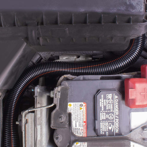 Electriduct 3/8" UV Rated Flame Retardant Wire Loom Black Nylon Split Tubing Cable Hose - 25 Feet...