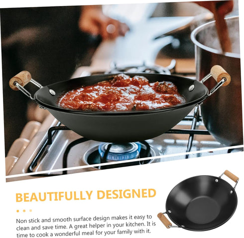 Stainless Steel Griddle Camping Pans Roasting Pan with Lid Cooking Stock Pot Japanese Soup Pots Wok Pan Stainless Steel Cookware Kitchen Gadget Ko...