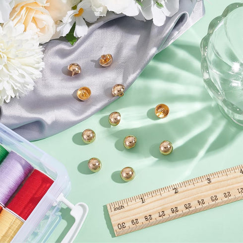 PH PandaHall 20Pcs 11.5mm Diameter Sewing Buttons Metal Button Blazer Half Round Sport Woolen Buttons Set Woolen Coat Jacket Decorative Buttons fo...