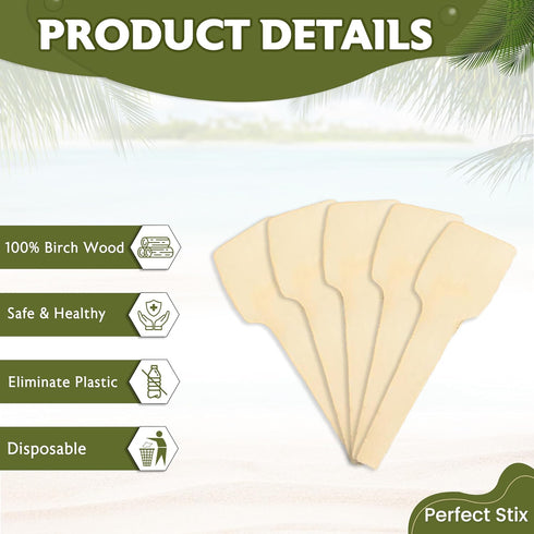 2.75" Disposable Wooden Taster and Sampling Spoons - Pack of 300ct...