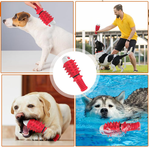 Dog Toys for Chewers Indestructible, Durable Dog Toys for Aggressive Interactive Dog Toys Squeaky Soft and Safe Teeth Cleaning Small Medium Dogs a...