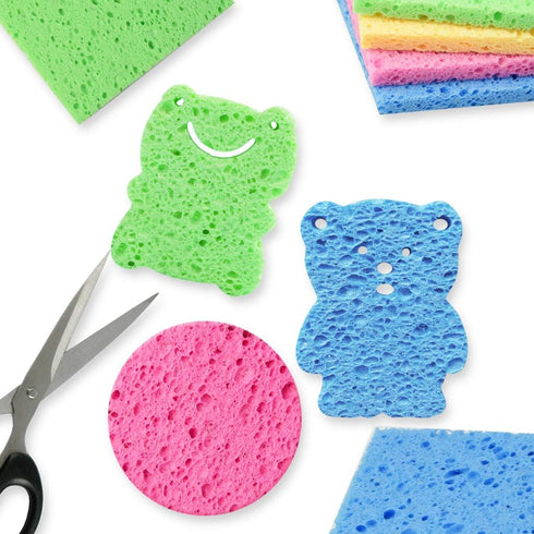 30 Pack Kitchen Cleaning Sponges Non-Scratch Kitchen Sponges Bulk Cleaning Sponges Dishwashing Sponges Natural Colored Sponge for Kitchen and Bath...