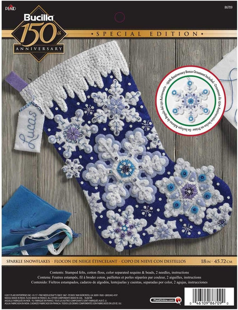 Bucilla Sparkle Snowflake Stocking Kit...
