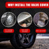 Zicine 8 PCS Car Tire Valve Stem Caps, Aluminum Alloy Wheel Valve Covers with Rubber O-Ring, Corrosion Resistant Leak-Proof Tire Air Cap Set, Univ...