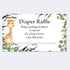 Set of 50 Safari Theme Diaper Raffle Cards, Diaper Raffle Cards for Baby Shower, Diaper Raffle Tickets for Jungle Theme Baby Shower...