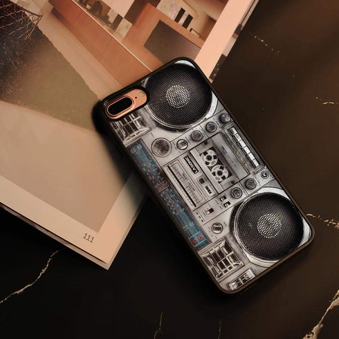 for iPhone 8, iPhone 7, iPhone SE 2 (2020), Durable Protective Soft Back Case Phone Cover, HOT12236 Old Boom Box...