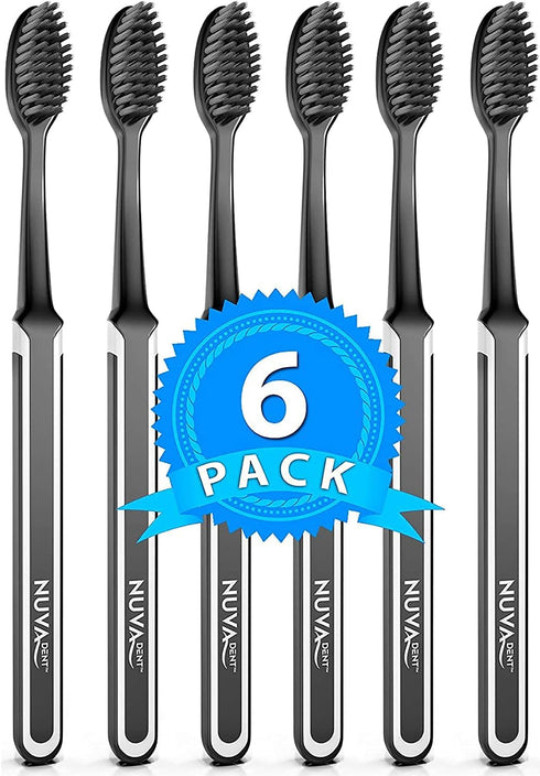 Charcoal Toothbrushes - Charcoal Toothbrush Soft, Activated Charcoal Toothbrush Super Soft, Toothbrush Charcoal, Teeth Whitening Charcoal Tooth Br...