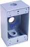 Topaz Electric WB2350 1/2-Inch 3 Hole Weather Proof Box, Grey Two Gang...