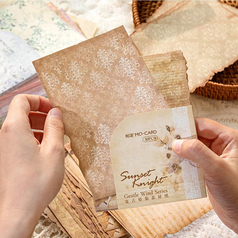 180 Sheets Vintage Scrapbook Paper, Journaling Scrapbooking Supplies Craft Paper, Antique Aged Looking Background Paper for Junk Journals Card Mak...