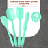 Silicone Spatula, Food Grade Silicone, 600°F High Heat Resistant Kitchen Green Spoon Spatulas Set for Cooking Baking Mixing and Dishwasher Safe...
