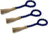 CVHOMEDECO. Wood Beads Garland with Tassels 3 PCS Farmhouse Rustic Wooden Prayer Bead String Wall Hanging Accent for Home Festival Decor. Navy Blu...