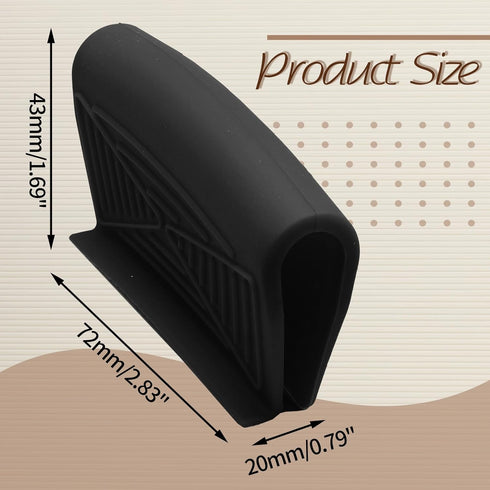2 PCS Silicone Assist Handle Holder - Heat Resistant Pot Handle Covers - Non-Slip Handle Covers Handle Holder for Kitchen Pot Pan - Black...