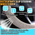 Stretch Elastic Steering Wheel Cover, All-Season Comfort, Warm in Winter & Cool in Summer, Universal 15 Inch Microfiber Breathable Ice Silk, Anti-...
