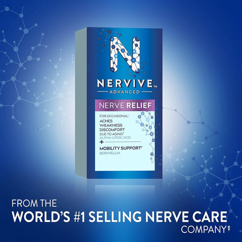 Nervive Advanced Nerve Relief + Mobility, with Alpha Lipoic Acid to Help Reduce Nerve Aches, Weakness, & Discomfort*† and Boswellia to Promote Mob...