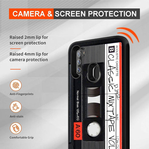 Rossy for Samsung Galaxy A11 Wallet Case with Card Holder, Dual Layer Hybrid Soft Silicone Hard PC with Kickstand Feature Shockproof Protective Fl...