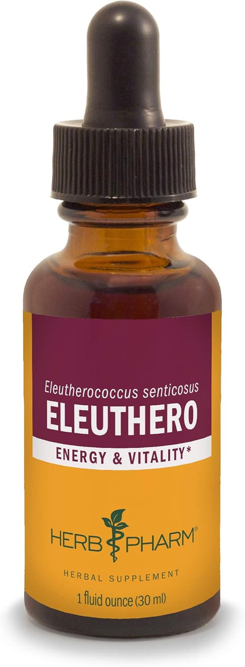Herb Pharm Eleuthero Root Liquid Extract for Energy and Stamina, Cane Alcohol, 1 Ounce...