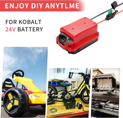 Power Wheel Adapter for Craftsman V20 20V Battery Battery Adapter with Fuse & Wire Terminal,14 Gauge Wire Power Convertor for DIY RC Trucks, RC To...